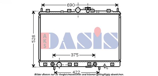 AKS DASIS Radiators, Motora dzesēšanas sistēma 140076N